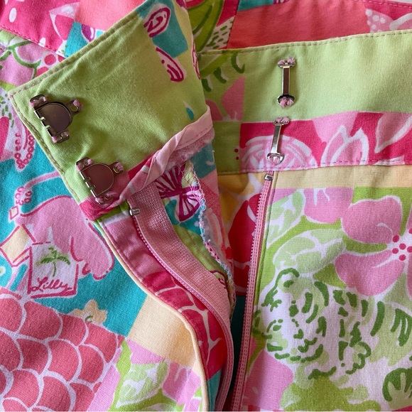 Lilly Pulitzer Vintage ‘90’s Patchwork Cropped Pants Size 0 - Picture 10 of 13